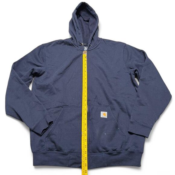 Vintage Carhartt Zip Up Hoodie Men’s Sz Large  Loose Fit Faded Y2K Retro baggy - Picture 5 of 7